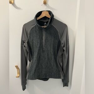 Adidas Gray Active Running Half Zip Track Jacket